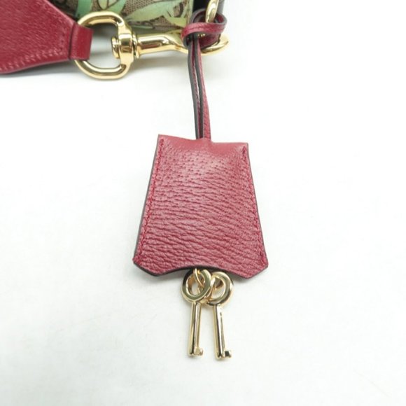 100% Authentic Gucci Padlock Brown & Multicolor Canvas Shoulder Bag - Picture 11 of 12